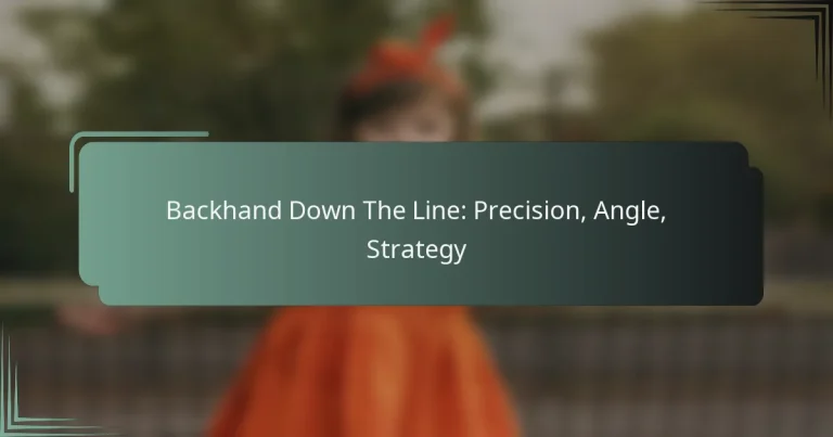 Backhand Down The Line: Precision, Angle, Strategy