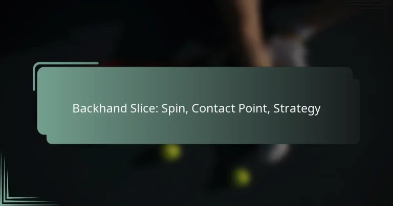 Backhand Slice: Spin, Contact Point, Strategy