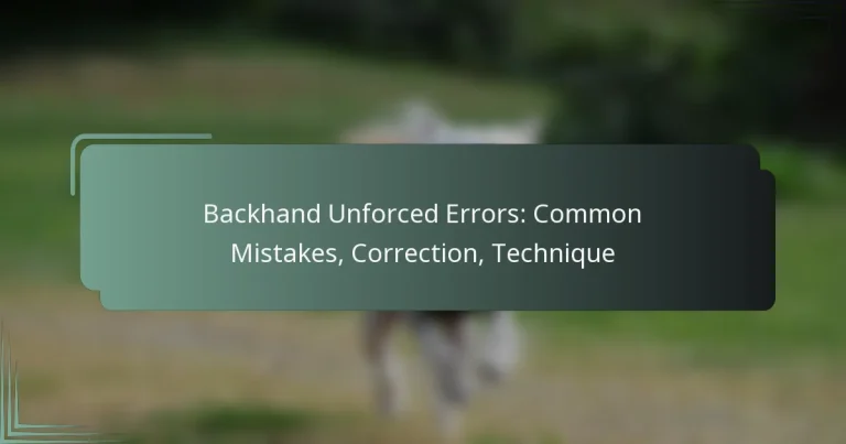 Backhand Unforced Errors: Common Mistakes, Correction, Technique