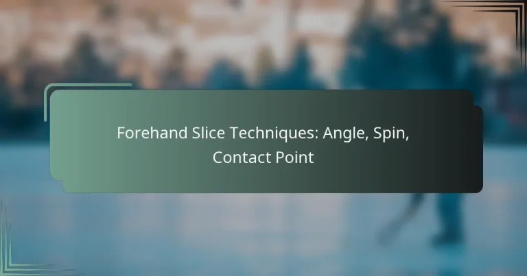 Forehand Slice Techniques: Angle, Spin, Contact Point