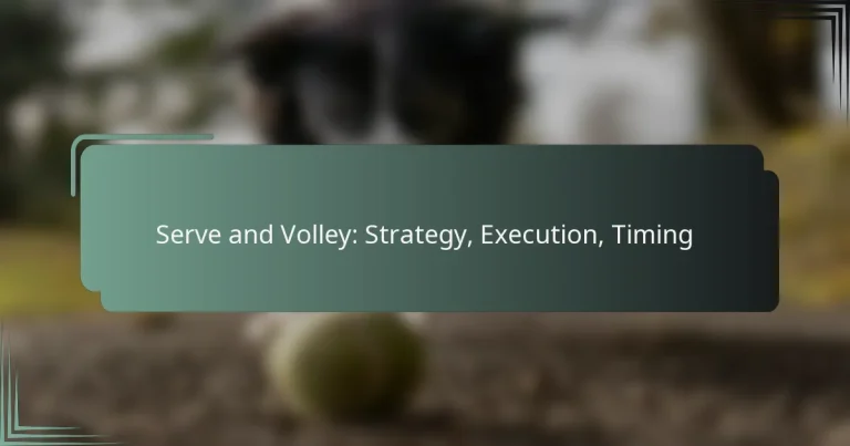 Serve and Volley: Strategy, Execution, Timing