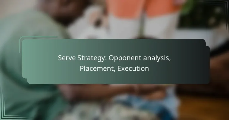 Serve Strategy: Opponent analysis, Placement, Execution